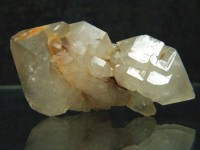 Bergkristall Doppelender Elestial mit Golden Healer