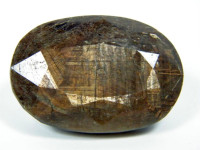 Brauner Saphir XL poliert