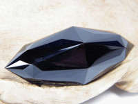 Purana Phi-Kristall 144-seitig aus Morion Rauchquarz