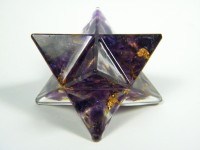 Merkaba mit Gold und Amethyst