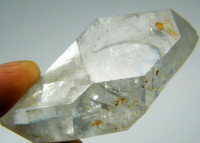 Doppelender-Bergkristall mit Gas/Wassereinschluss