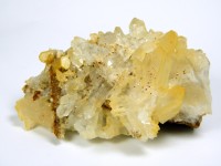 Bergkristall Stufe mit Eisenhydroxid / Schweiz