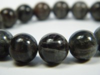 Schwarzer Mondstein Kugel-Armband