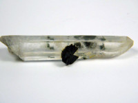 Lemuria Kristall mit schwarzen Sphalerit-Kristallen