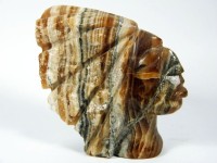 Indianer-Skulptur aus Fluorit