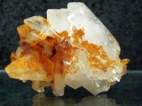 Doppelender Bergkristall Stufe mit Golden Healer
