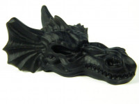 Drachenschädel aus Schwarzem Obsidian