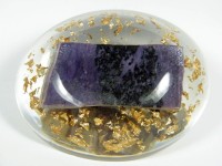 Charoit Scheibe mit Gold