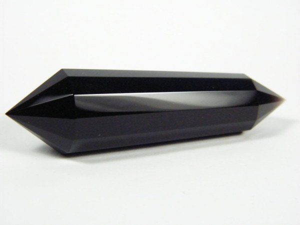 Schwarzer Obsidian Vogel Cut Kristall 12-seitig