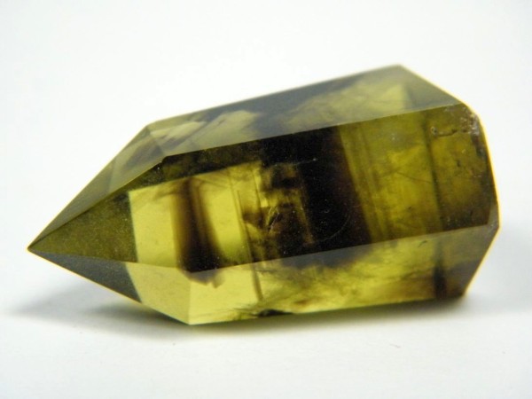 Phantom-Citrin Kristall poliert