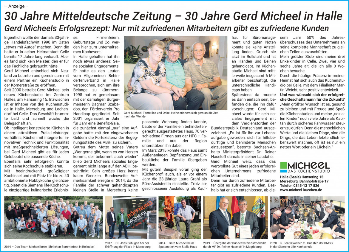 30 Jahre Mitteldeutsche Zeitung – 30 Jahre Gerd Micheel in Halle