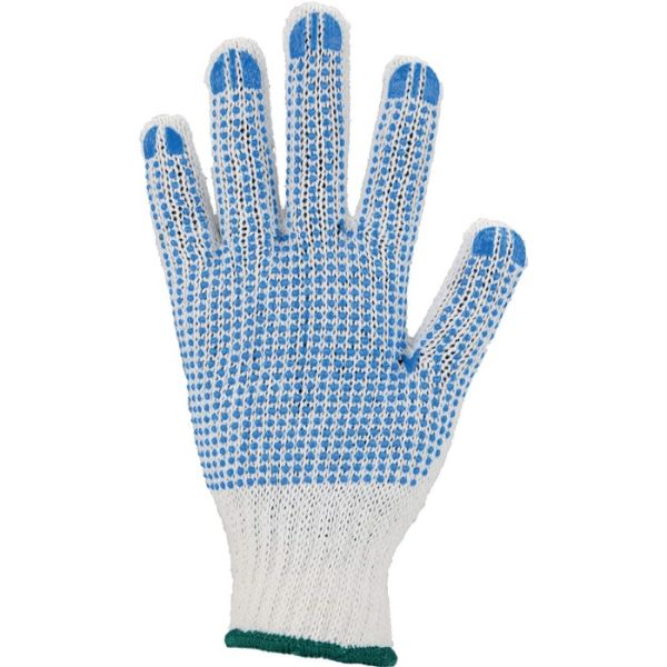Handschuhe Gr.9/10 weiß/blau EN 388 PSA II Polyester/Baumwolle AT