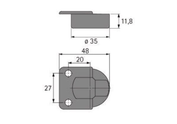 Klappenscharnier Markant 7.1 Zinkdruckguss/Stahl vern.HETTICH