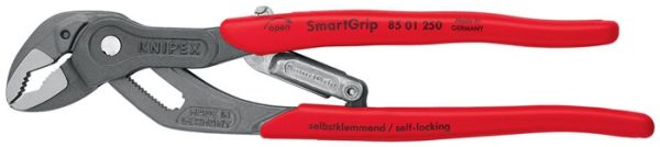 Wasserpumpenzange SmartGrip® L.250mm Spann-W.10-36mm grau atram.pol.Ku.-Überzug