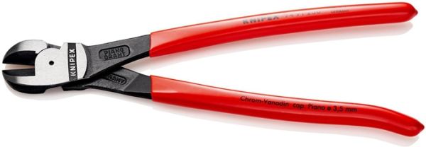 Kraftmittenschneider L.250mm pol.Ku.-Überzug KNIPEX