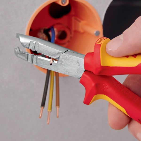 Abmantelungszange L.165mm verchr.Mehrkomp.-Hüllen KNIPEX
