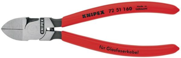 Seitenschneider f.Lichtwellenleiter Gesamt-L.160mm ger.m.Ku.-Überzug KNIPEX