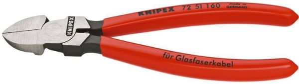 Seitenschneider f.Lichtwellenleiter Gesamt-L.160mm ger.m.Ku.-Überzug KNIPEX