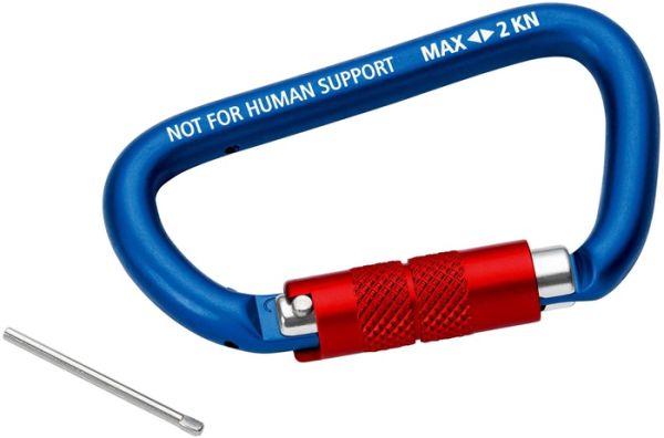 Materialkarabiner L.81mm m.Schraubverschluss blau besch.KNIPEX