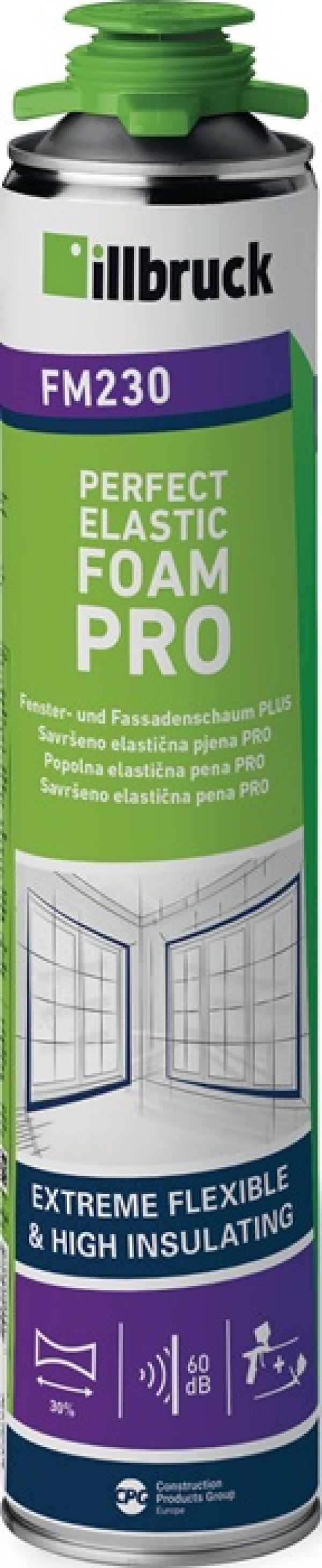 1K-Fenster- u.Fassadenschaum+ FM230 880ml B2 weiß Dose ILLBRUCK