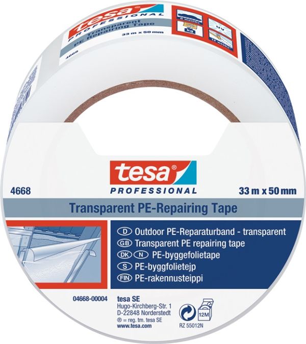 Folienreparaturband tesaband® 4668 transp.L.33m B.50mm Rl.TESA