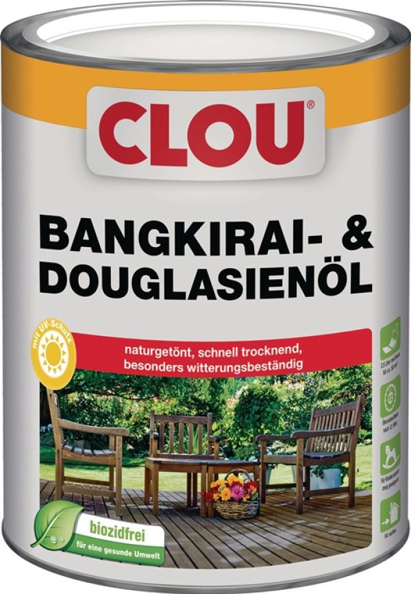 Bangkirai-/Douglasienöl naturgetönt 2,5l Dose CLOU