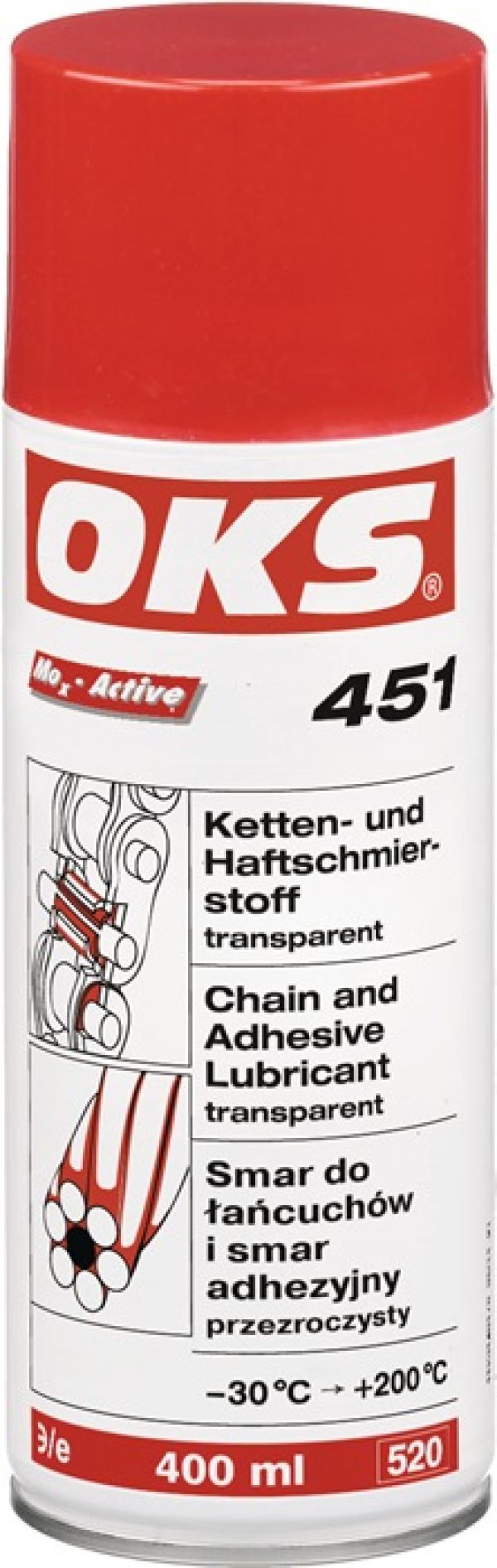 Ketten- u.Haftschmierstoff OKS 451 400ml transp.Spraydose OKS