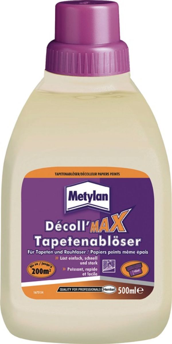 Tapetenablöser Aktiv Konzentrat,lösemittelfrei 500 ml Flasche METYLAN