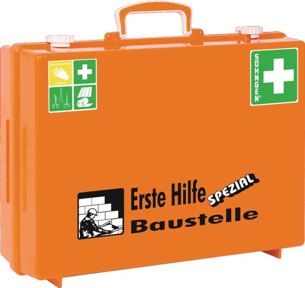 Erste Hilfe Koffer Beruf SPEZIAL Baustelle B400xH300xT150ca.mm orange SÖHNGEN