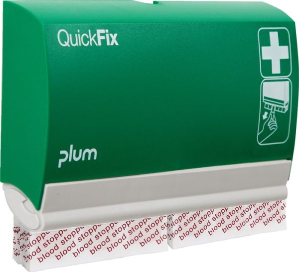 Pflasterspender QuickFix Blood stopper B230xH135xT32ca.mm grün PLUM