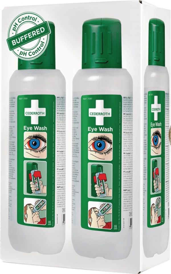 Augenspülflasche 2 x 0,5l DIN EN15154-4 CEDERROTH