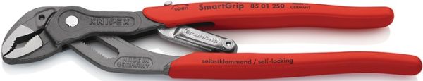 Wasserpumpenzange SmartGrip® L.250mm Spann-W.10-36mm grau atram.pol.Ku.-Überzug