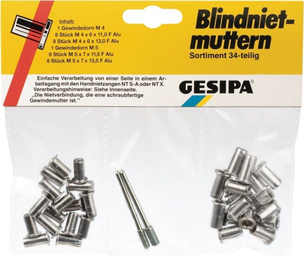 Blindnietmutternsortiment 34-tlg.GESIPA