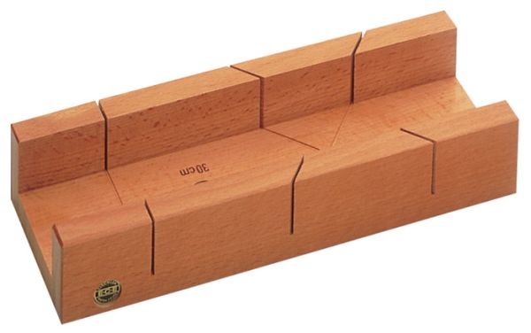 Gehrungsschneidlade L300xB62xH37mm Rotbuchenholz lack.