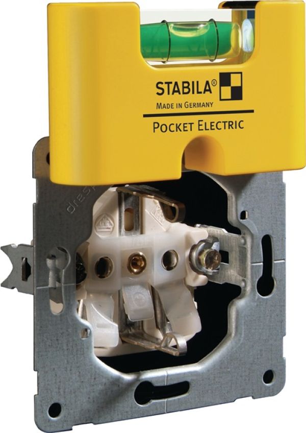 Wasserwaage Pocket Electric 7cm Ku.gelb ± 1mm/m m.Magnet STABILA
