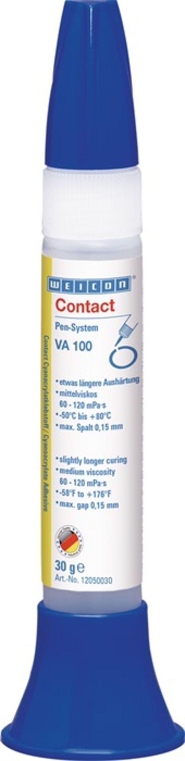Cyanacrylatklebstoff Contact VA 100 30g farblos Pen-System WEICON