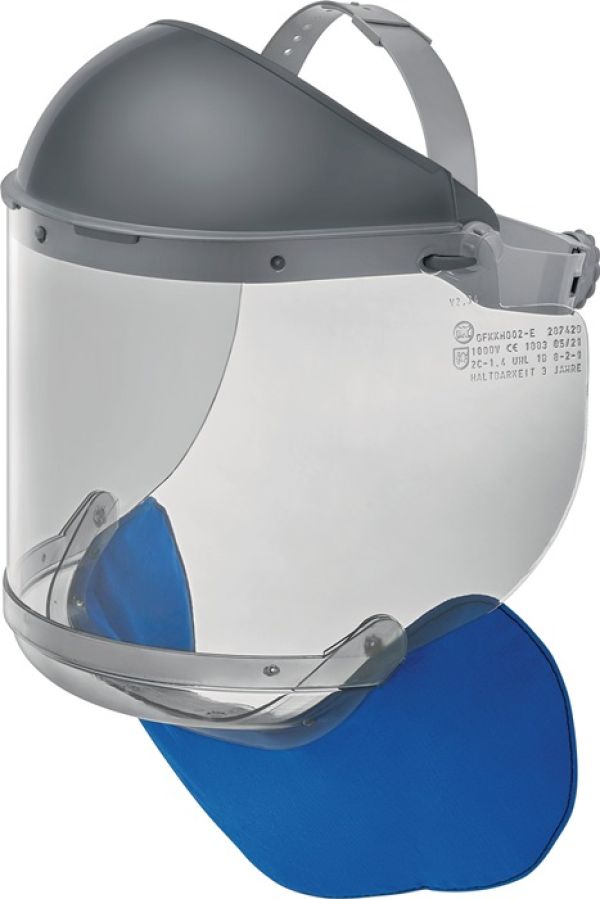 Elektriker Gesichtsschutz GFKKH002-E PC,grau 550x200x2mm EN 166,EN 170,GS-ET 29
