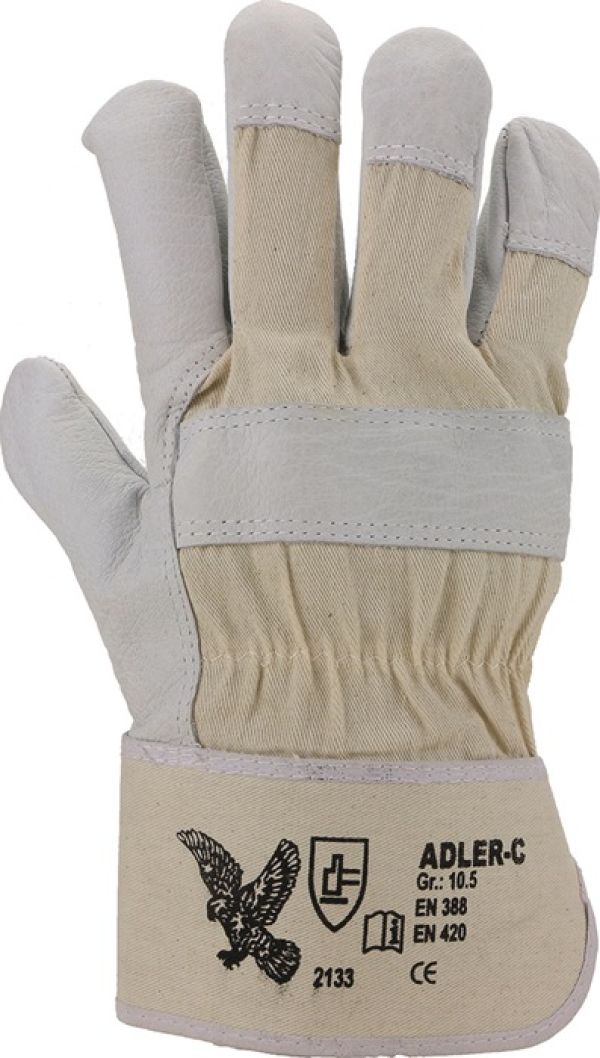 Handschuhe Adler-C Gr.10,5 naturfarben Leder ASATEX