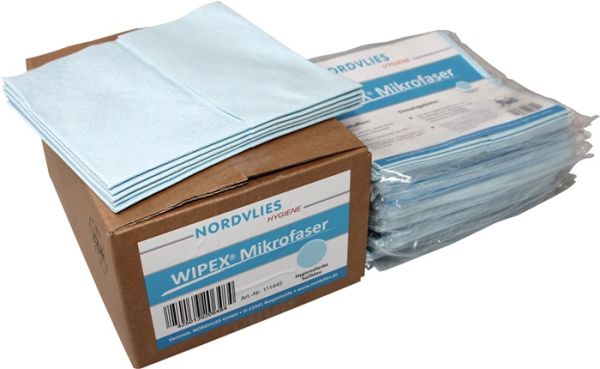 Mikrofaser-Wischtuch blau L400xB380ca.mm 1 KT=10x5 Tü.WIPEX