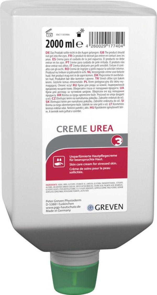 Hautpflegecreme GREVEN® CREME UREA 2l silikon-/parfümfrei GREVEN