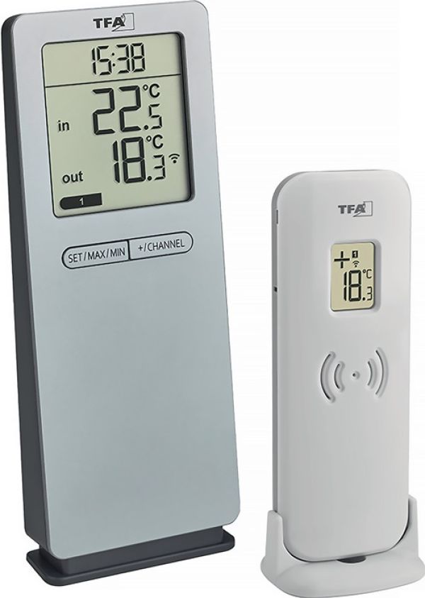 Funkthermometer LOGOneo in.b.+50GradC/auß.-40GradC b.+60GradC H155xB64xT46mm Ku.