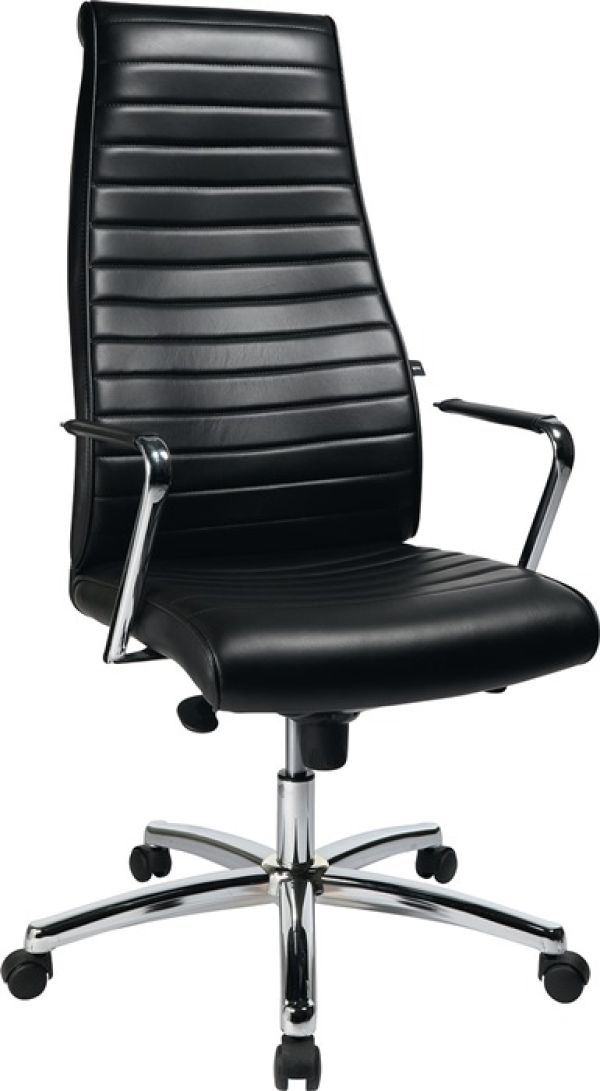 Chefsessel Leder schwarz m.Synchrontechnik 430-530mm