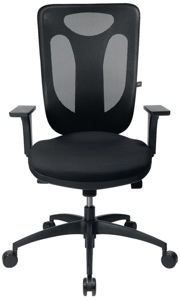 Bürodrehstuhl Net Pro 100 m.Punktsynchrontechnik schwarz 450-550mm m.Rollen