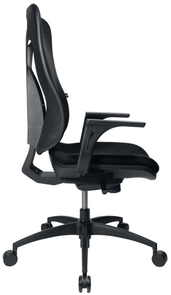 Bürodrehstuhl Net Pro 100 m.Punktsynchrontechnik schwarz 450-550mm m.Rollen