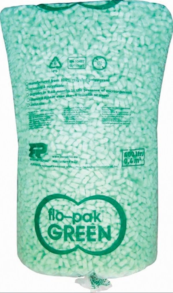 Verpackungschips flo-pak green Polystyren,recycelt ESD 500l