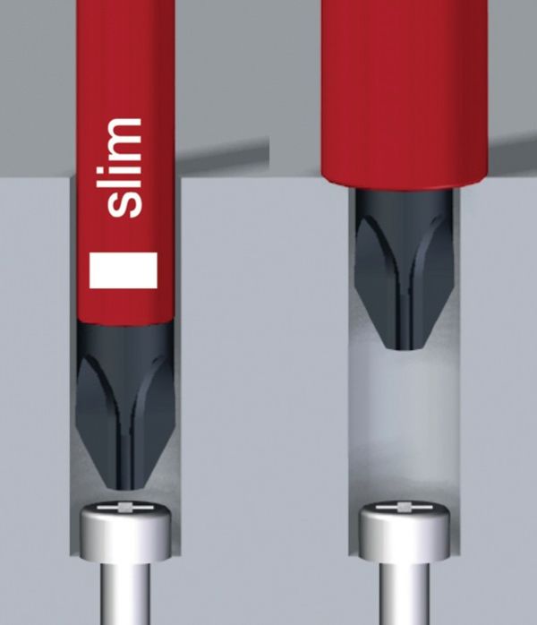 Wechselklingensatz slimBit Pk.7-tlg.Torque/Schlitz/Phillips/Pozidriv WIHA