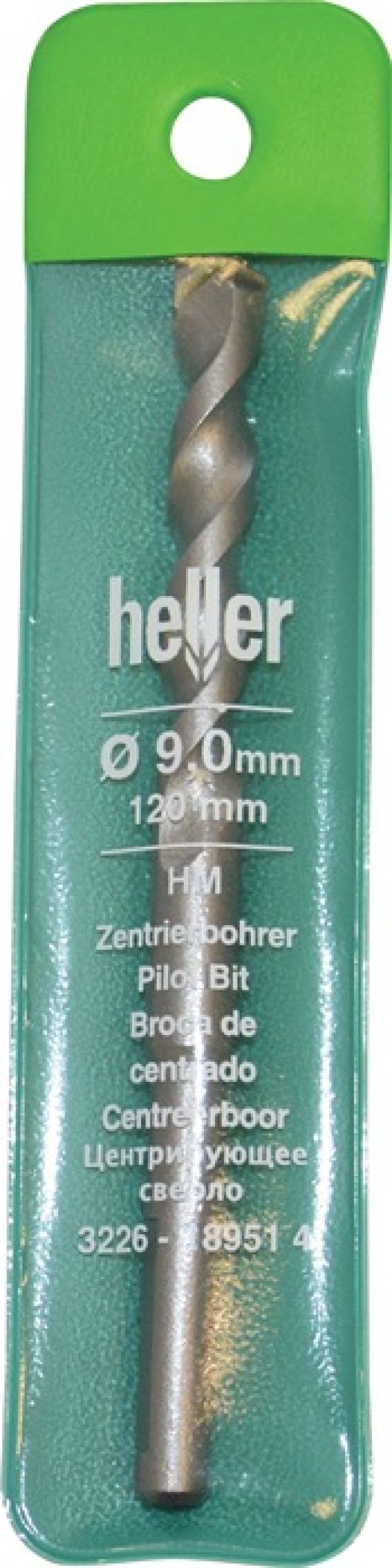 Zentrierbohrer D.9mm Gesamt-L.120mm HELLER