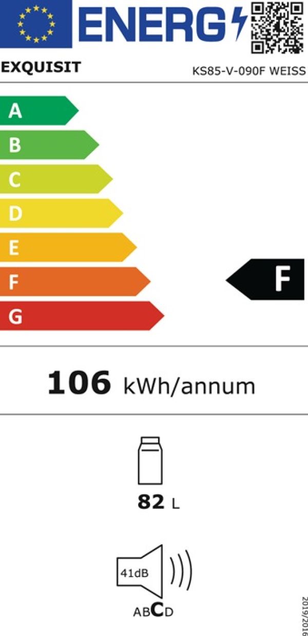 Kühlschrank KS85-V-090F 82l weiß 41 dB