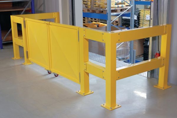 Schwingtor Sicherh.-Geländer H1000xB200mm f.Innenber.gelb DANCOP