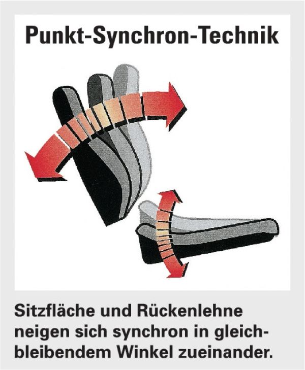 Bürodrehstuhl Net Pro 100 m.Punktsynchrontechnik schwarz 450-550mm m.Rollen